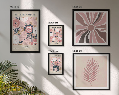 Decorațiune de perete set tablouri Piețele de flori în stil boho