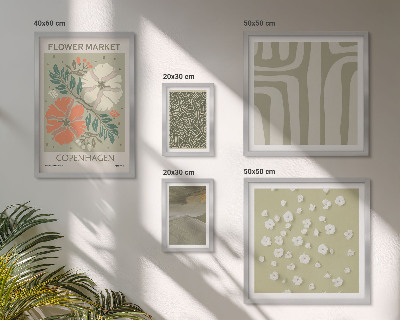 Polyptic înrămat Motive vegetale, modele boho
