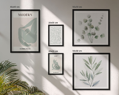 Decorațiune de perete set tablouri Grafică elegantă cu plante și abstracte