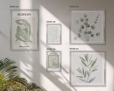 Polyptic înrămat Motive decorative elegante din plante