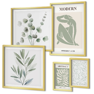 Polyptic înrămat Motive decorative elegante din plante