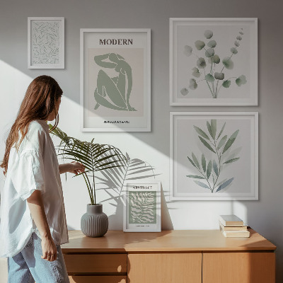 Polyptic înrămat Motive decorative elegante din plante
