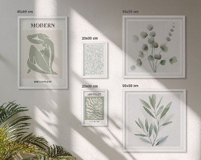 Polyptic înrămat Motive decorative elegante din plante