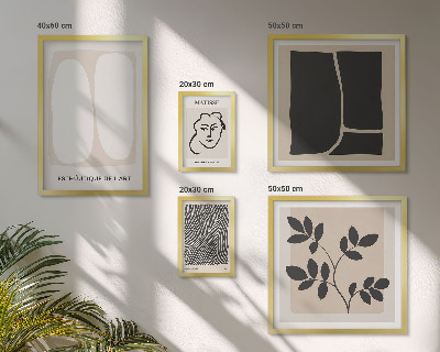 Decorațiune de perete set tablouri Linii elegante de minimalism grafic