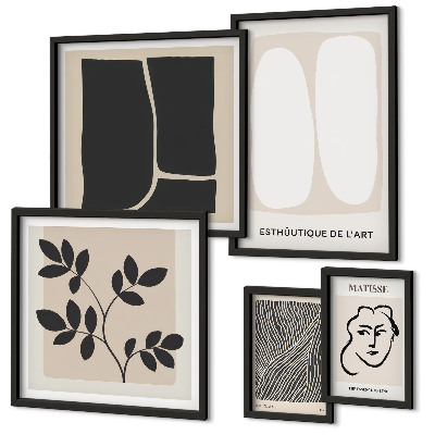 Decorațiune de perete set tablouri Linii elegante de minimalism grafic