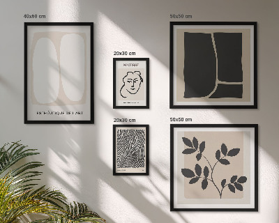 Decorațiune de perete set tablouri Linii elegante de minimalism grafic