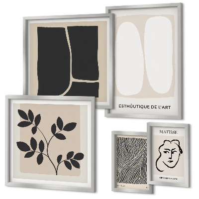 Decorațiune de perete set tablouri Linii elegante de minimalism grafic