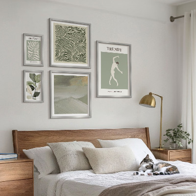 Polyptic înrămat Plante abstracte elegante