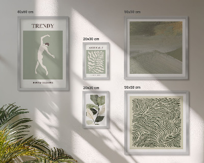 Polyptic înrămat Plante abstracte elegante