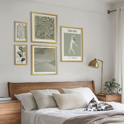 Polyptic înrămat Plante abstracte elegante
