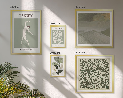 Polyptic înrămat Plante abstracte elegante
