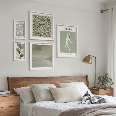Polyptic înrămat Plante abstracte elegante