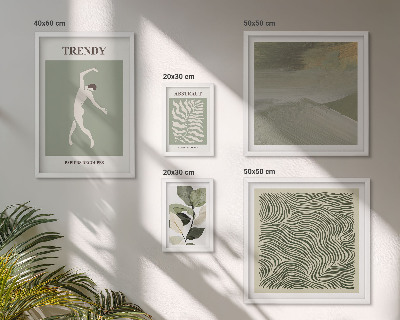 Polyptic înrămat Plante abstracte elegante