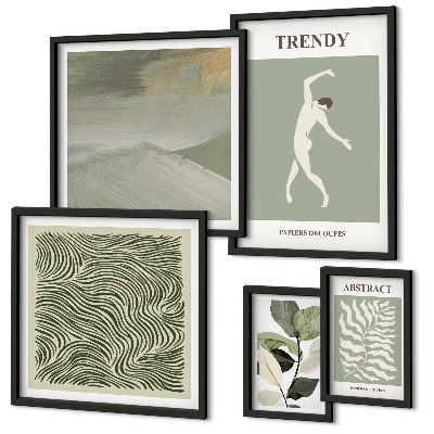 Polyptic înrămat Plante abstracte elegante