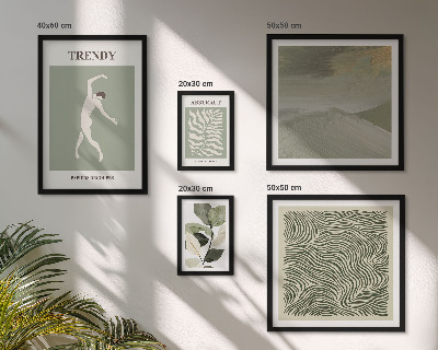 Polyptic înrămat Plante abstracte elegante