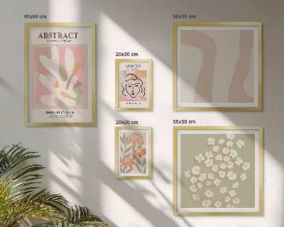 Decorațiune de perete set tablouri Interior elegant cu flori abstracte