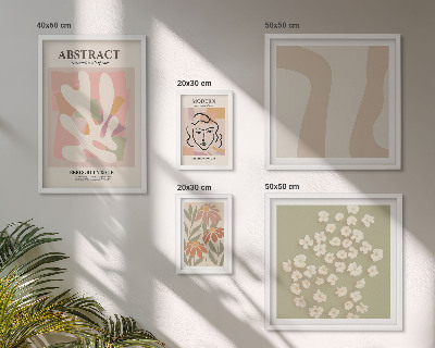 Decorațiune de perete set tablouri Interior elegant cu flori abstracte