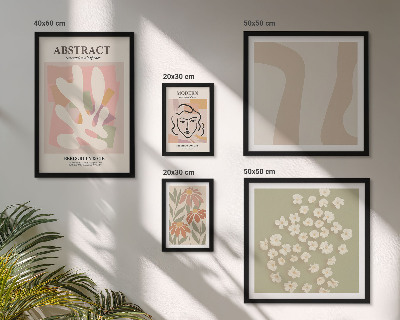 Decorațiune de perete set tablouri Interior elegant cu flori abstracte