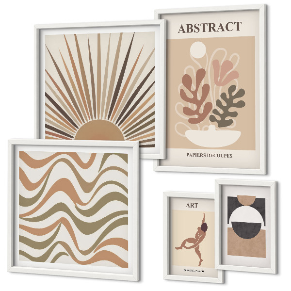Decorațiune de perete set tablouri Abstracțiuni elegante ale plantelor