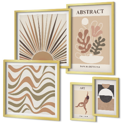 Decorațiune de perete set tablouri Abstracțiuni elegante ale plantelor