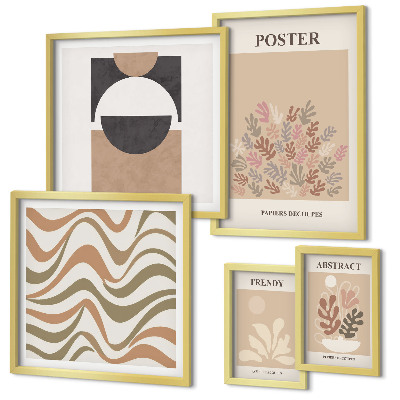 Polyptic înrămat Abstracțiuni elegante ale plantelor