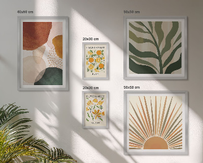 Decorațiune de perete set tablouri Geometrie elegantă a graficii vegetale