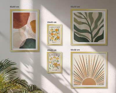 Decorațiune de perete set tablouri Geometrie elegantă a graficii vegetale