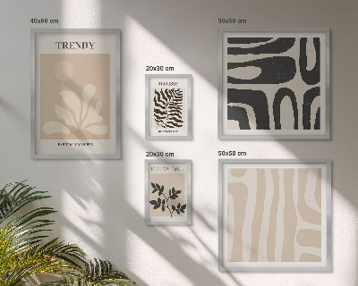 Polyptic înrămat Motive decorative elegante din plante
