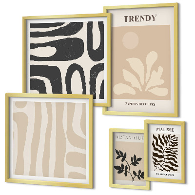 Polyptic înrămat Motive decorative elegante din plante