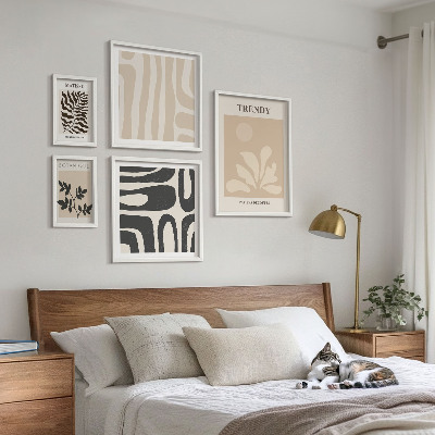 Polyptic înrămat Motive decorative elegante din plante