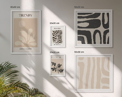 Polyptic înrămat Motive decorative elegante din plante