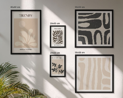 Polyptic înrămat Motive decorative elegante din plante