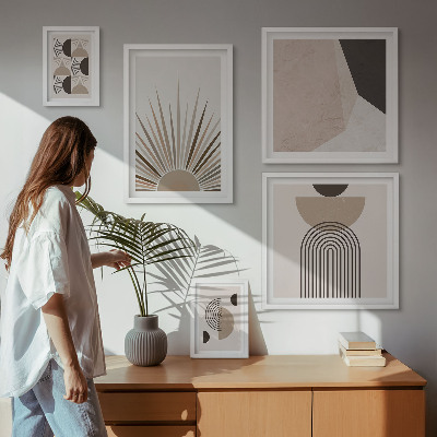 Decorațiune de perete set tablouri Forme geometrice abstracte