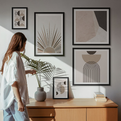 Decorațiune de perete set tablouri Forme geometrice abstracte