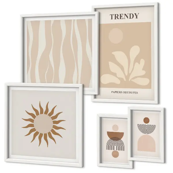 Set de tablouri decorative pentru perete modele abstracte elegante