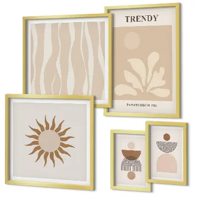 Set de tablouri decorative pentru perete modele abstracte elegante
