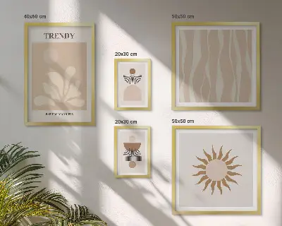 Set de tablouri decorative pentru perete modele abstracte elegante