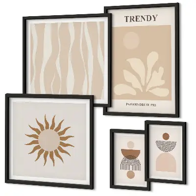 Set de tablouri decorative pentru perete modele abstracte elegante