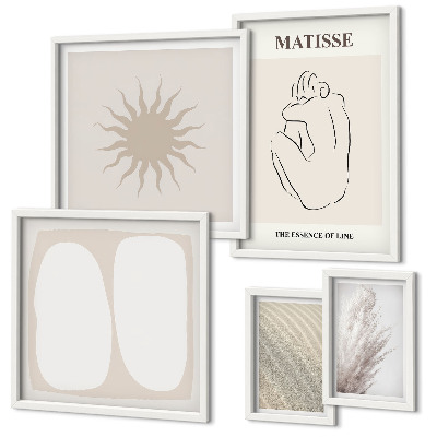 Decorațiune de perete set tablouri Forme minimaliste în stil boho