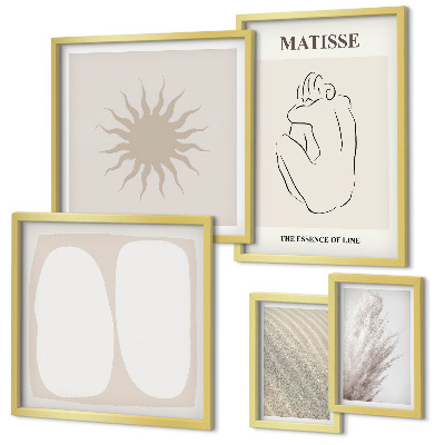 Decorațiune de perete set tablouri Forme minimaliste în stil boho