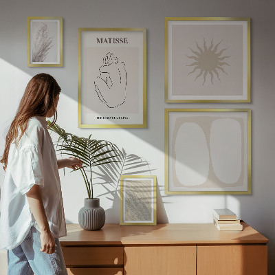 Decorațiune de perete set tablouri Forme minimaliste în stil boho