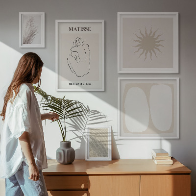 Decorațiune de perete set tablouri Forme minimaliste în stil boho