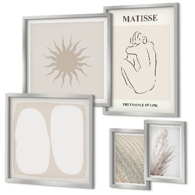 Decorațiune de perete set tablouri Forme minimaliste în stil boho