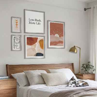 Decorațiune de perete set tablouri Grafică solară abstractă elegantă