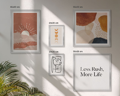 Decorațiune de perete set tablouri Grafică solară abstractă elegantă
