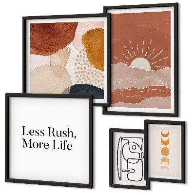 Decorațiune de perete set tablouri Grafică solară abstractă elegantă