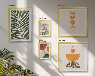 Polyptic înrămat Modele de plante în stil boho
