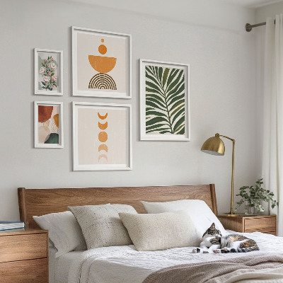 Polyptic înrămat Modele de plante în stil boho