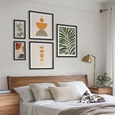 Polyptic înrămat Modele de plante în stil boho