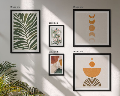 Polyptic înrămat Modele de plante în stil boho
